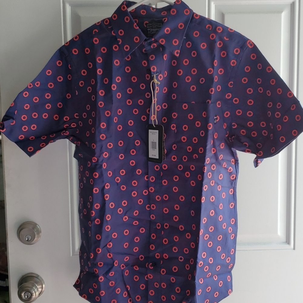 Grassroots Men SM Donut Print Button Up SS Shirt